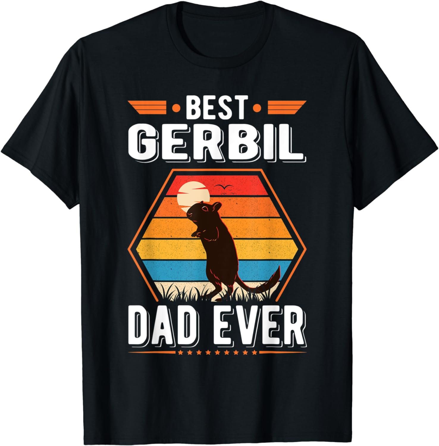 Best Gerbil Dad Ever Gerbil Father Racing Rat T-Shirt