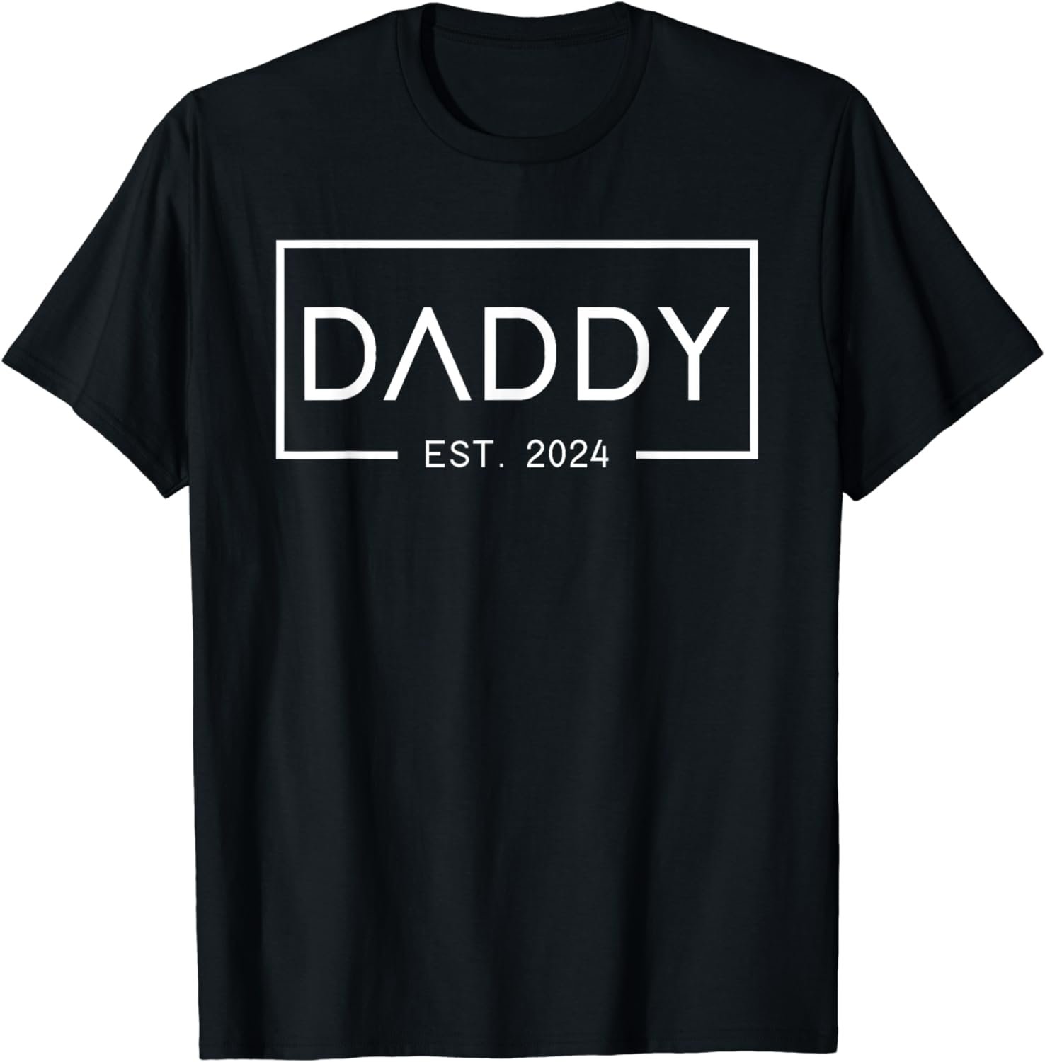 Mens Daddy Est 2024 First Daddy Father's Day 2024 New Daddy T-Shirt