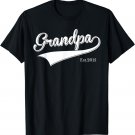 Grandpa Established Since 2015 Father's Day T-Shirt
