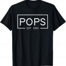 Mens Pops Est 2024 First Pops Father's Day 2024 New Pops T-Shirt