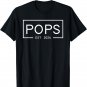 Mens Pops Est 2024 First Pops Father's Day 2024 New Pops T-Shirt