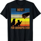 Mens Best Fur Grandpa Ever Funny Vintage Retro Dog and Cat Owner T-Shirt
