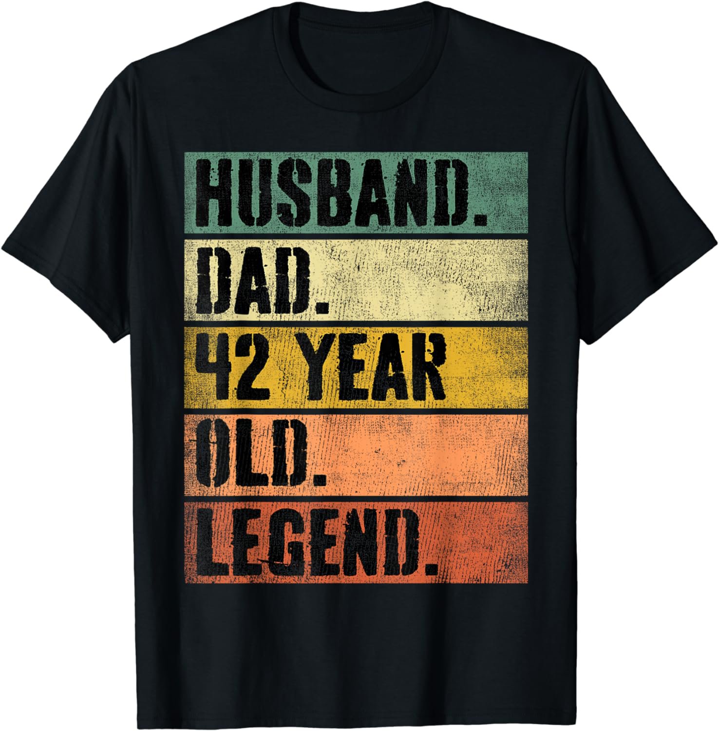 Husband Dad 42 Year Old Legend 42nd Birthday Father's Day T-Shirt