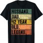 Husband Dad 42 Year Old Legend 42nd Birthday Father's Day T-Shirt
