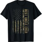 Best Uncle Ever Camouflage American Flag Father's Day T-Shirt