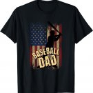 Vintage American Flag Baseball Dad Father's Day T-Shirt