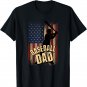 Vintage American Flag Baseball Dad Father's Day T-Shirt