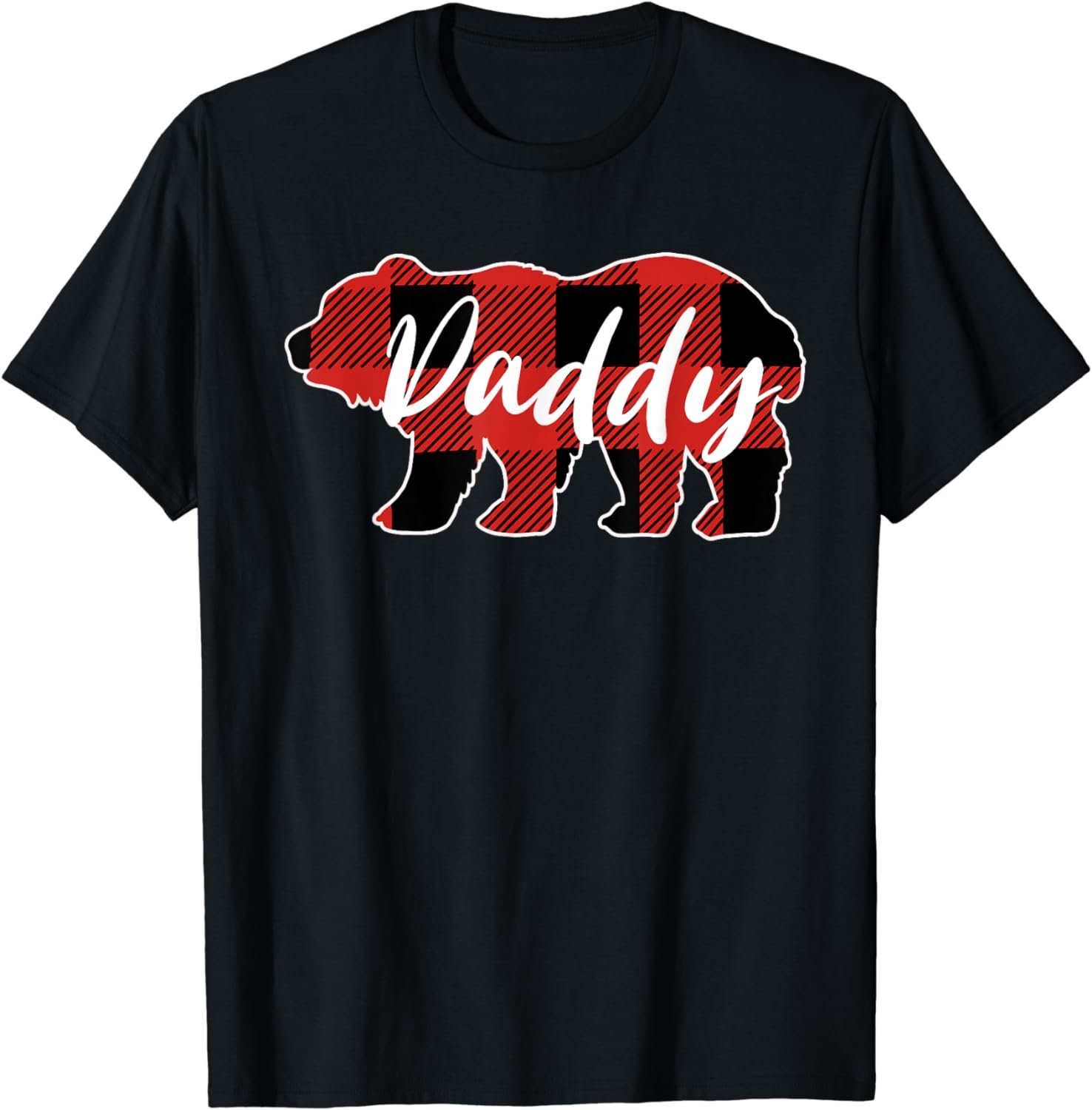 Buffalo Plaid Daddy Bear T-shirt Fathers Day Gifts