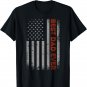 Best Dad Ever With US American Flag Fathers Day Vintage T-Shirt