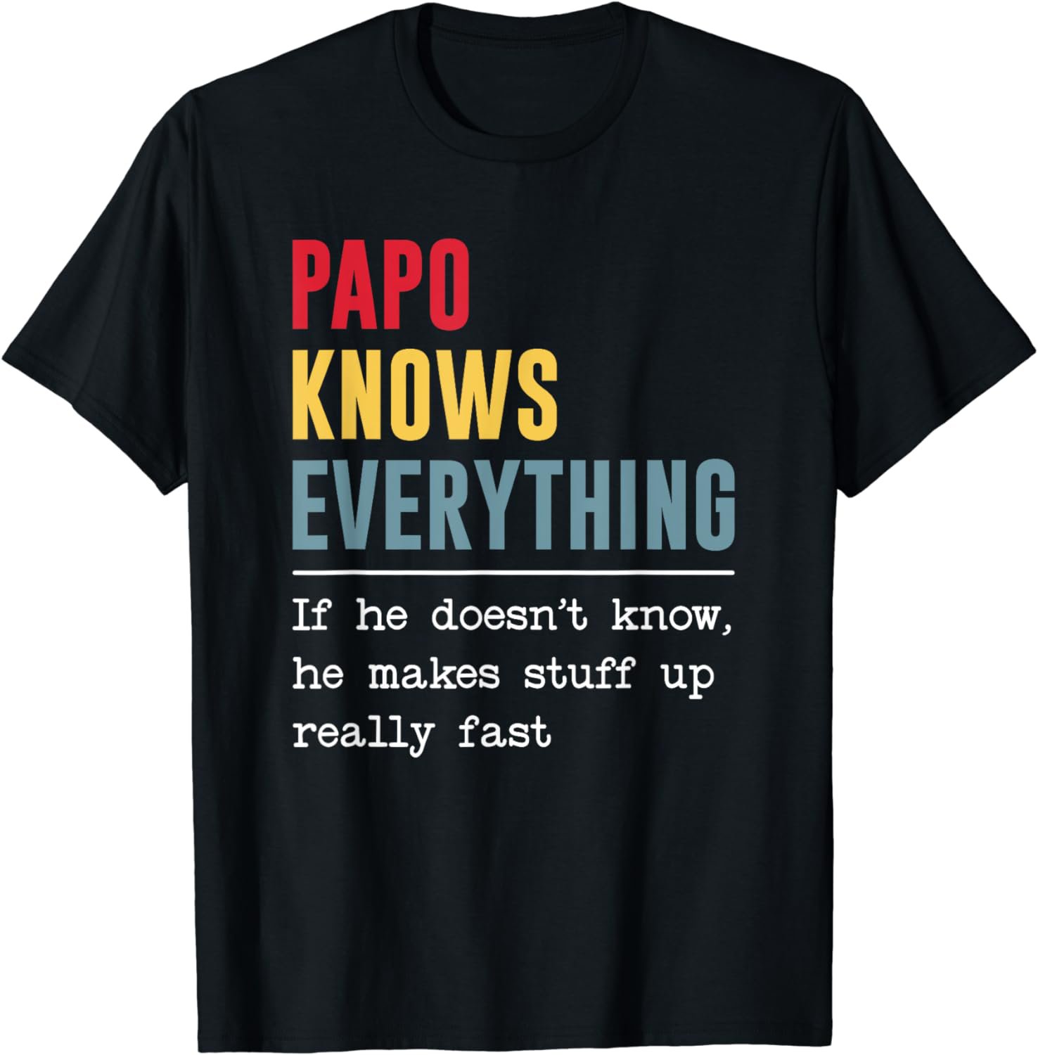 Papo Knows Everything Shirt Funny Grandpa Father's Day T-Shirt