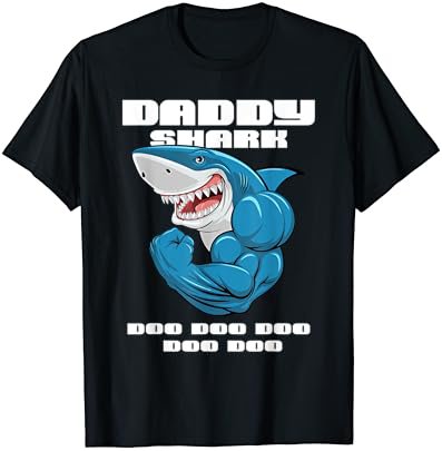 Daddy Shark shirt Funny Fathers Day gift for Kids Mens dad T-Shirt