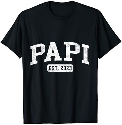 Papi Est 2023 Father's Day Promoted To Papi Gift T-Shirt