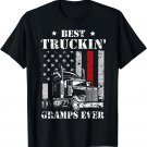 Best Truckin' Gramps Ever Flag T-Shirt Father's Day T-Shirt
