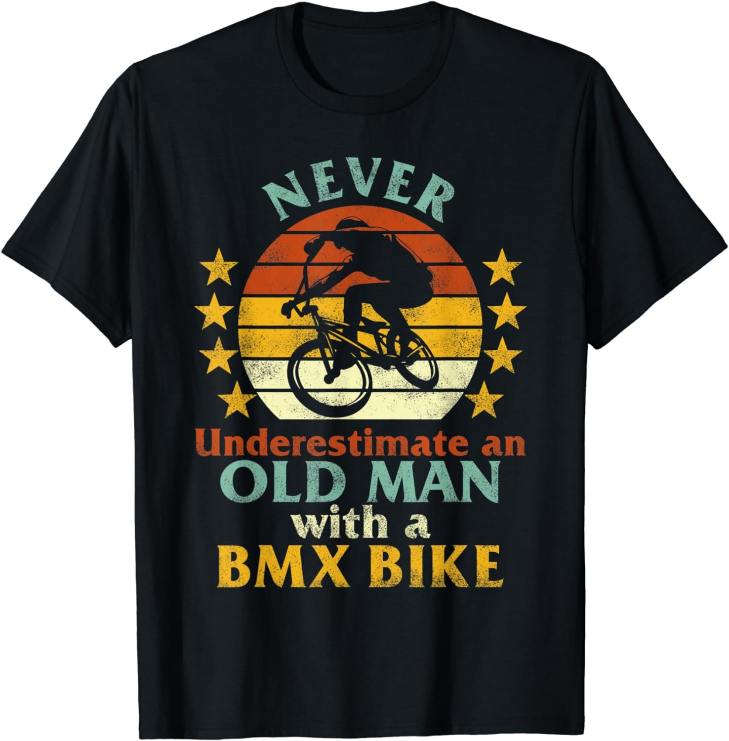 BMX Dad Old Man BMX Bike Riding Fathers Day Grandpa Daddy T-Shirt