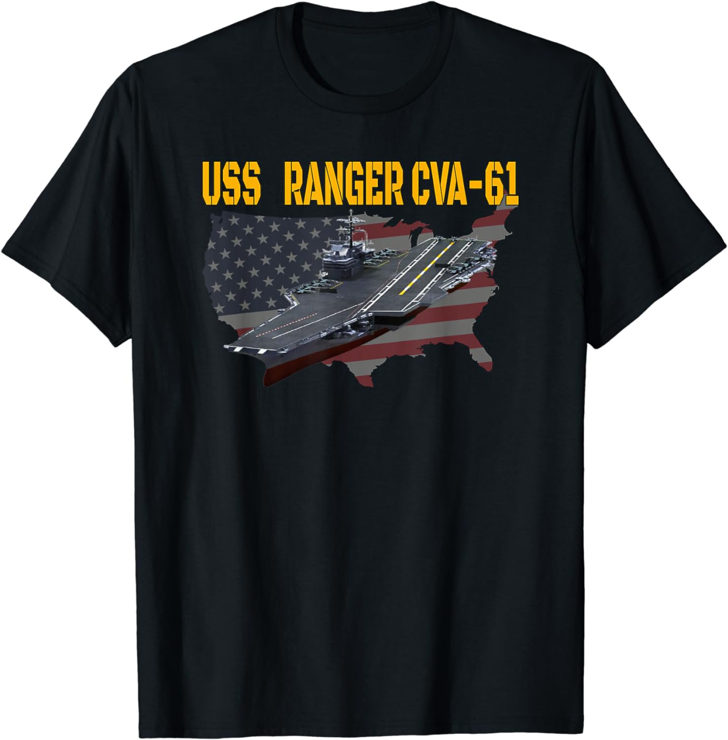 Aircraft Carrier USS Ranger CVA-61 Veterans Day Father's Day T-Shirt