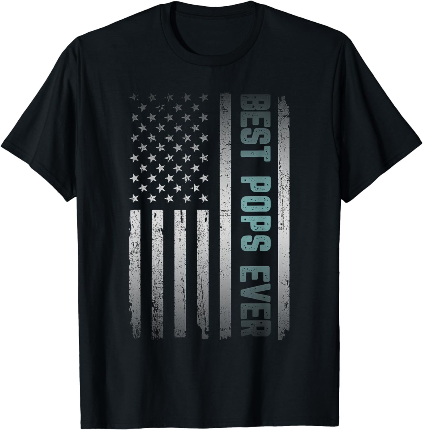 Best POPS Ever With US American Flag Father's Day T-Shirt