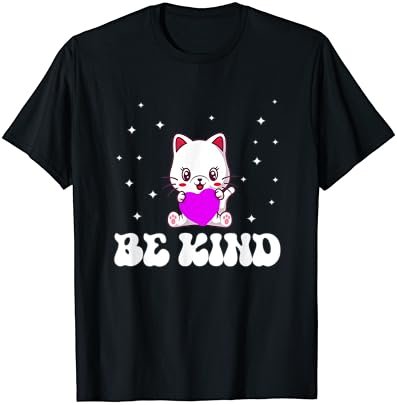 Unity Day Be Kind Cute Cat Heart T-Shirt