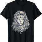 T-Shirt, Gorgeous Mane Nerd Lion, Eyeglass