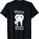 Floss Like a Boss Dentist Shirt - Cartoon Tooth T-shirt