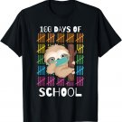 Cute 100 Days Of School Sloth Face Mask Virtual Teacher T-Shirt
