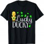 Lucky Ducky Shirt Cute Irish Duck Bird Ireland Kids School T-Shirt