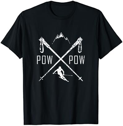 Pow Pow Ski Shirt, Funny Cute Skiing Vacation Skier Gift