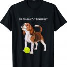 Cute Pickleball Playing Beagle Dog T-Shirt