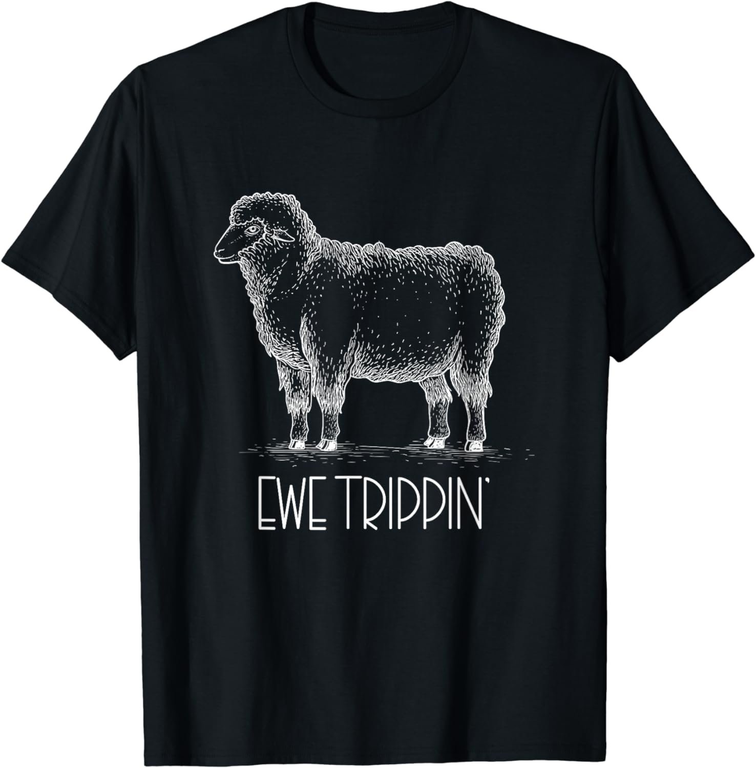cute sheep with flower wool gifts for girls women ewe T-Shirt