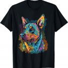 Cute Blue Heeler Dog on Australian Cattle Dog Lover T-Shirt
