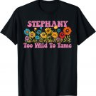 STEPHANY Name Cute Retro Girls Wildflower STEPHANY Name T-Shirt