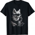 Dog Playing Saxophone Cute Graphic Tees Men Women Boys Girls T-Shirt