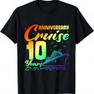 Anniversary Cruise for Couples 10 Years Matching Couple T-Shirt