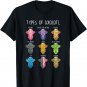 Types of Axolotl Axolotls Of The World Cute Kawaii Axolotl T-Shirt
