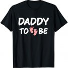 Daddy To Be T-Shirt I Cute Pastel Pink Baby Feet It's A Girl