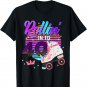 Rollin' into 40 Roller Skating Pink Cute 40th Birthday Party T-Shirt