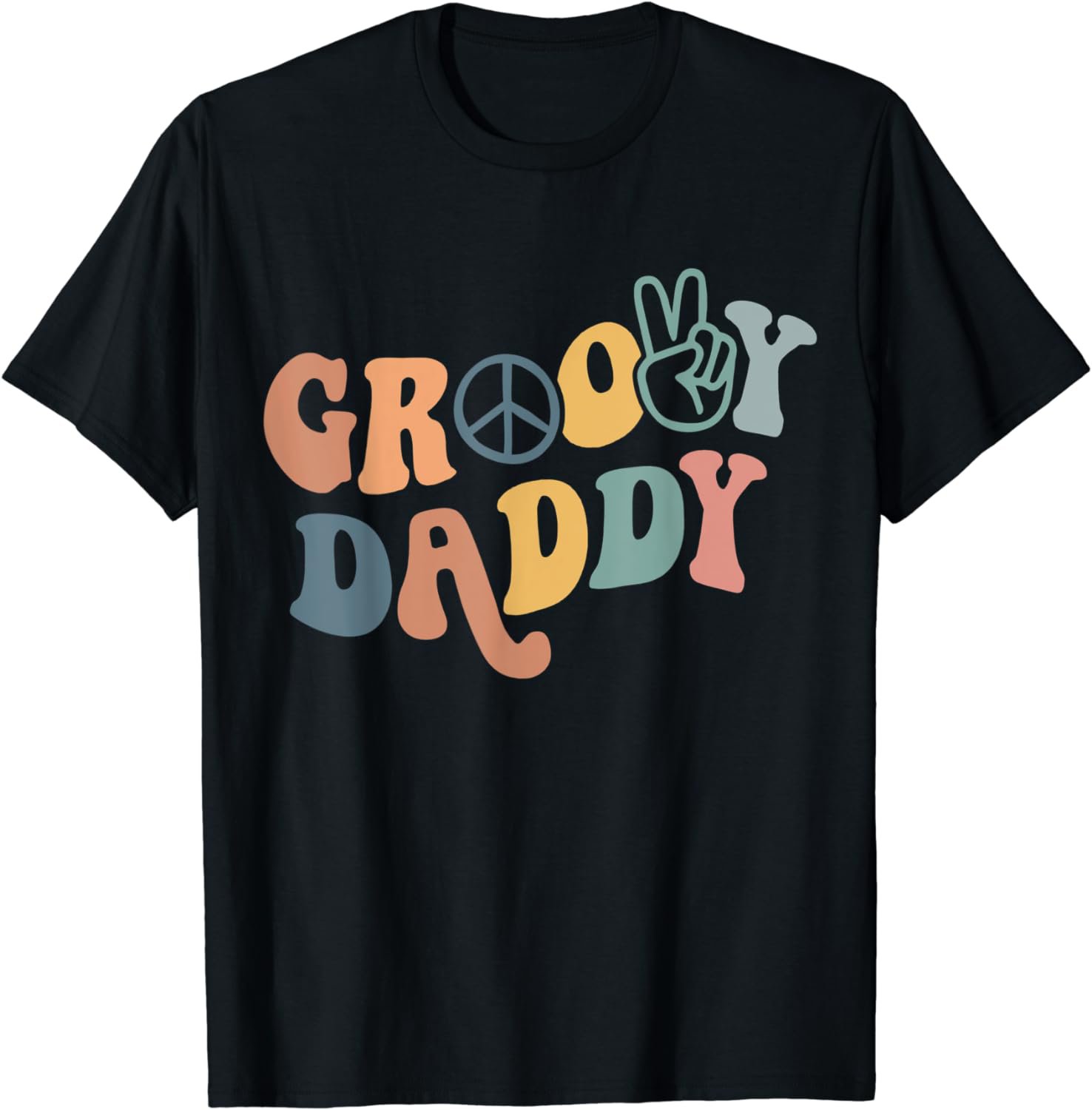 Groovy Daddy Cute Flower Colorful Flowers Matching Family T-Shirt