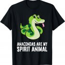 Anacondas Are My Spirit Animal Cute Green Anaconda Snake T-Shirt