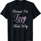 Izzy Name Personalized Women Cute Pink Girl Custom Black T-Shirt