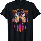 Dreamcatcher Colorful Butterfly Feather Boho Native American T-Shirt