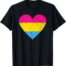 Pansexual Pride Flag Heart Cute LGBTQ T-Shirt