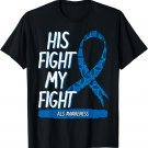ALS Awareness Ribbon MND Lou Gehrig's Disease Blue T-Shirt