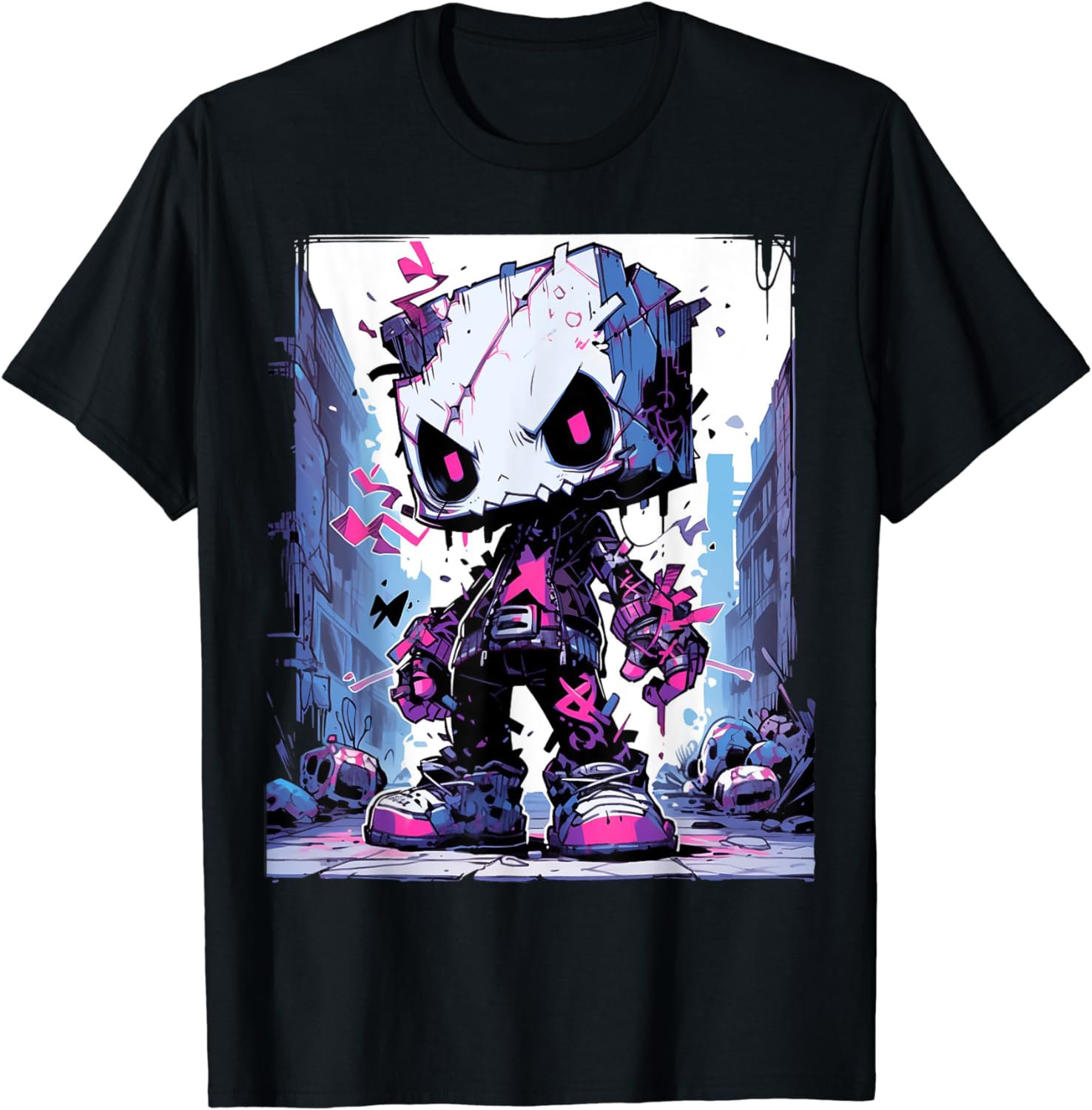 Funny Monster Cute Cartoon Comic Halloween Graffiti Anime T-Shirt