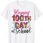 Tie Dye Leopard Happy 100th Day Of School Teacher or Student T-Shirt