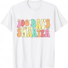 100 Days Smarter Happy 100th Day Of School Groovy Boy Girl T-Shirt