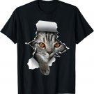 Cat Paw Torn Cat Lady Cute Kitten T-Shirt