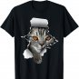 Cat Paw Torn Cat Lady Cute Kitten T-Shirt