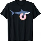 Funny Shark Carrying Donut Cute Food Kids Gift T-Shirt