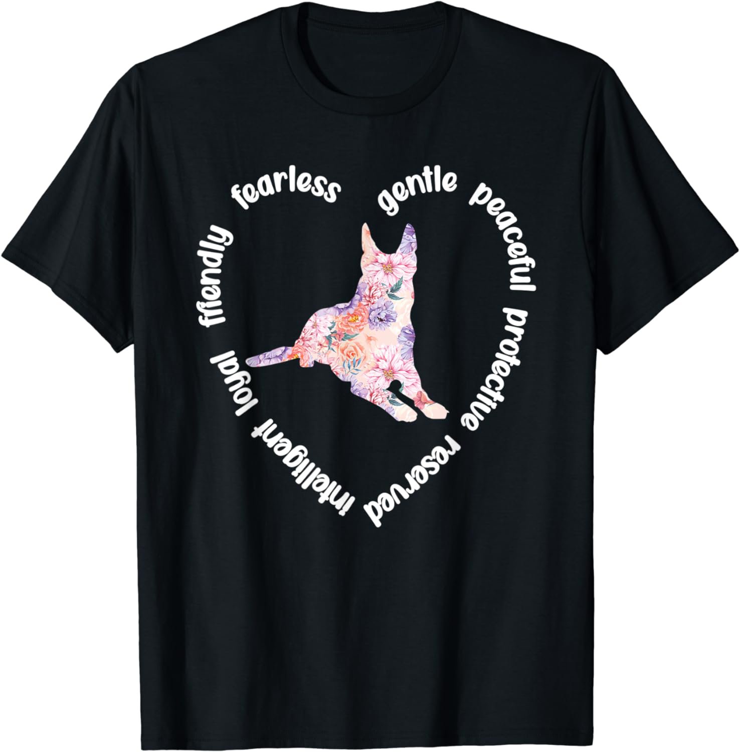 Blue Heeler Heart Australian Cattle Dog Blue Heeler Mom T-Shirt