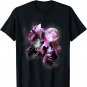 Colorful Cute Pink Howling Wolf Moon Galaxy Shirt