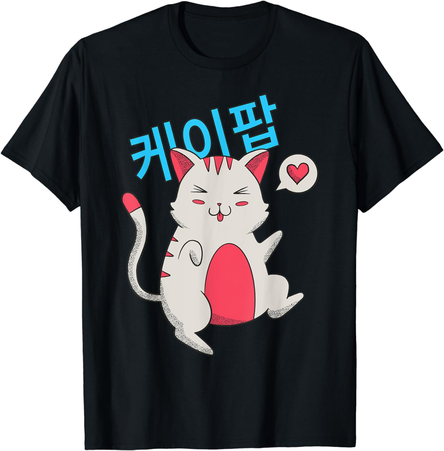 K-Pop Cat Graphic Shirts Kawaii Cute K Pop Korean Teen Girls T-Shirt